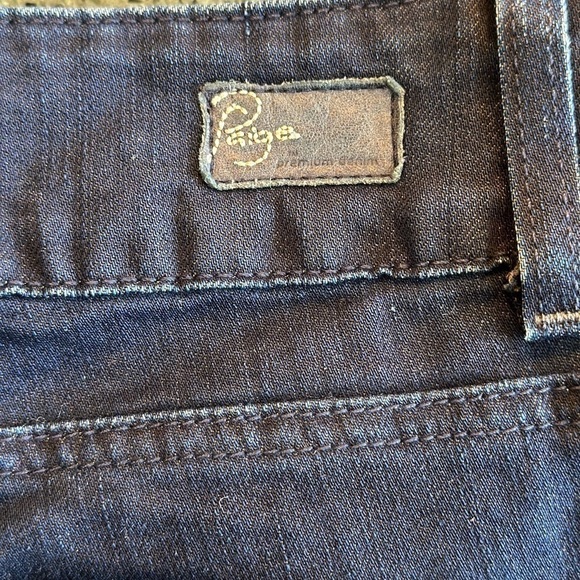 Paige Hidden Hills High Rise Bootcut Dark Wash Denim Jeans size 32 - Picture 4 of 7